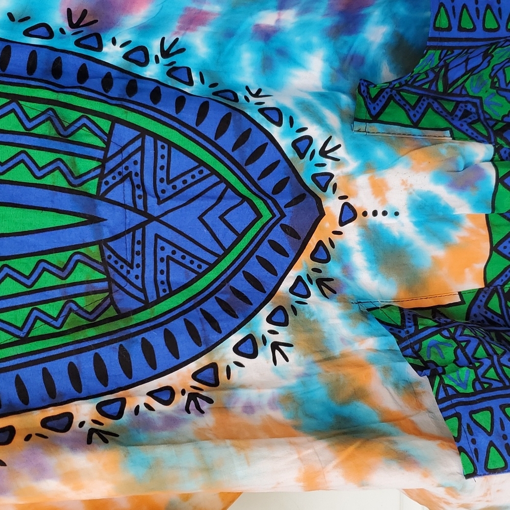 Casual Tie Dye Cotton Dashiki - Picture 9 of 9